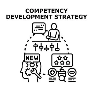 Competency development strategy vector icon concept Stock Illustration