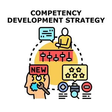 Competency development strategy vector icon concept Stock Illustration