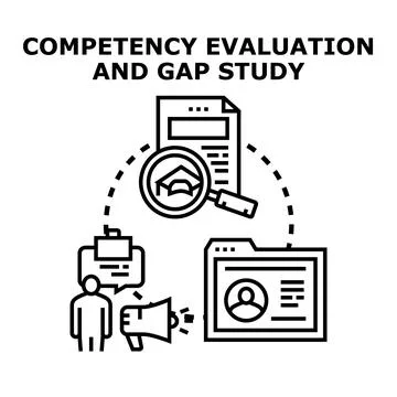 Competency evaluation and identifying skill gaps Stock Illustration