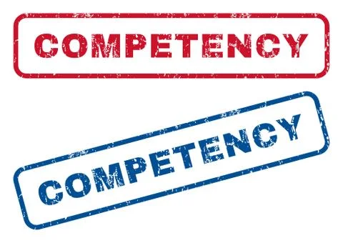 Competency Rubber Stamps Stock-Illustration
