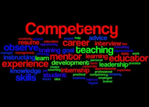 Competency, word cloud concept Stock Illustration