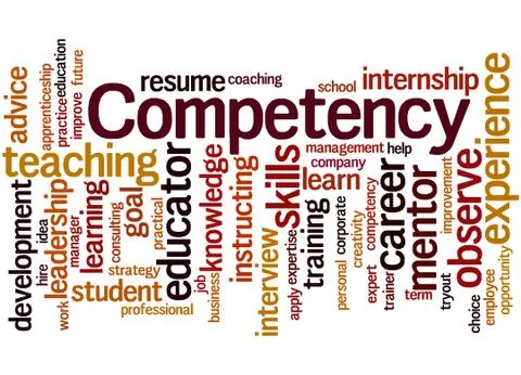 Competency, word cloud concept Stock Illustration