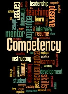 Competency, word cloud concept Stock Illustration
