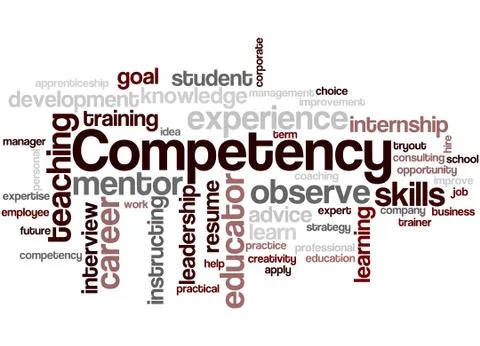 Competency, word cloud concept Stock Illustration