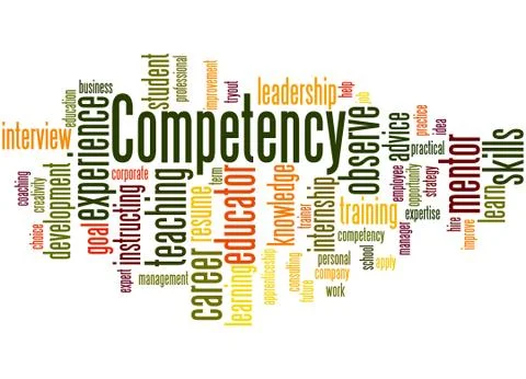 Competency, word cloud concept Stock Illustration