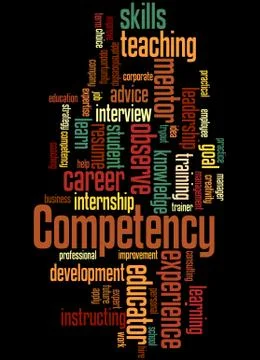 Competency, word cloud concept Stock Illustration
