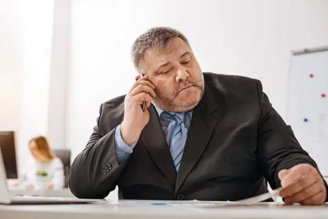 Competent expert specifying the data Stock Photos