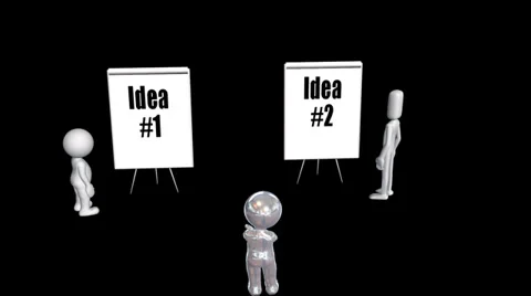 Competing Ideas Need a Compromise Stock Footage 33468393