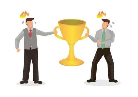 Competition and rivalry between two businessmen concept design. イラスト素材