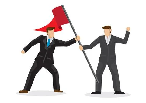 Competition and rivalry between two businessmen concept design. Stock-Illustration