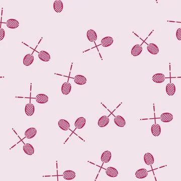 Competition badminton glyph seamless pattern Illustrazione stock