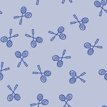 Competition badminton line vector seamless pattern Illustrazione stock