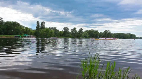 Competition in boats Stock Footage 24469248