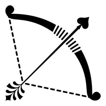 Competition bow icon, simple style Stock Illustration