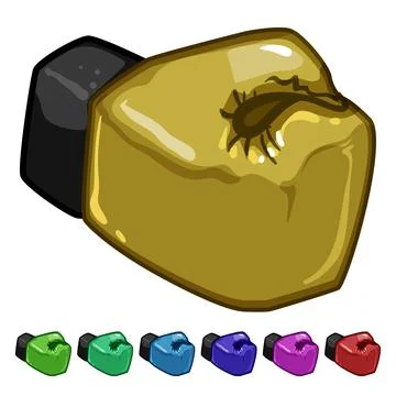 Competition boxing gloves cartoon vector graphic 库存插图