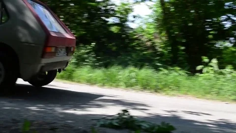 Competition car in a tight turn Stock Footage 83052768