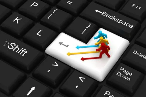 Competition concept on enter key Stock Illustration