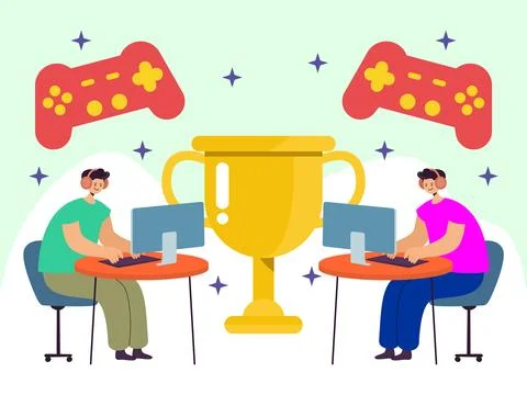 Competition Concept Illustration Style Stock Illustration
