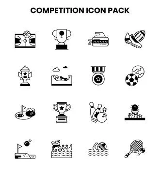 Competition DuoTone Scalable Icons Pack Illustration