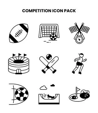 Competition DuoTone Scalable Icons Pack Stock Illustration