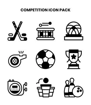 Competition DuoTone UI Icons Pack Stock Illustration