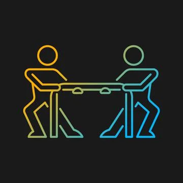 Competition gradient vector icon for dark theme Illustrazione stock