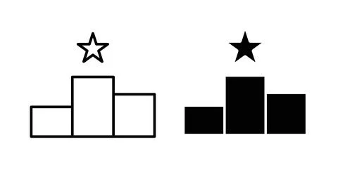 Competition icon in black and white. vector icon pack for websites Stock Illustration