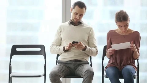 Competition at job interview Video stock 75807639