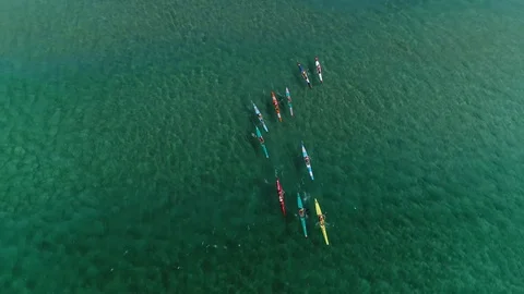 Competition paddle skis Stock Footage 95703650