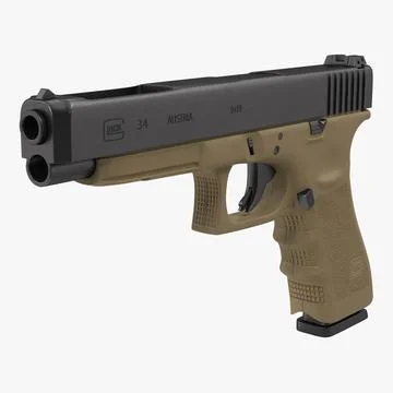 Competition Pistol Glock 34 3D Model 3D Model