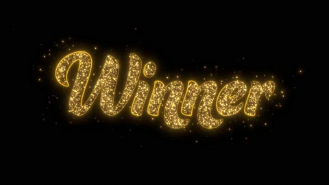 Competition prize winner text animation concept Video stock 206092529
