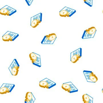 Competition protocol isometric icon seamless pattern Stock Illustration