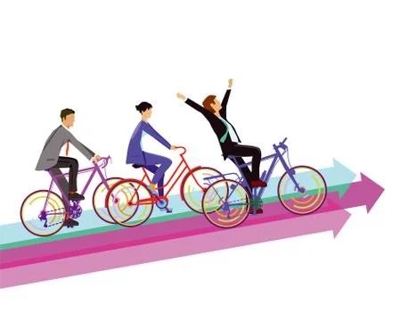 Competition, races, winners Stock Illustration