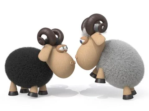 Competition of rams Stock Illustration