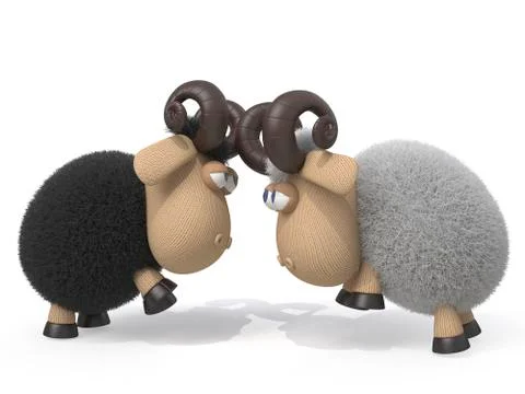 Competition of rams Stock Illustration