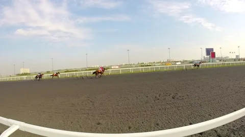 Competition riders on a racetrack Stock Footage 55616087
