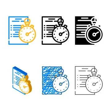 Competition simplified protocol color icon vector Stock Illustration