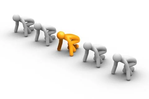 Competition - starting line Stock Illustration