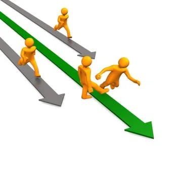 Competition tripping Stock Illustration