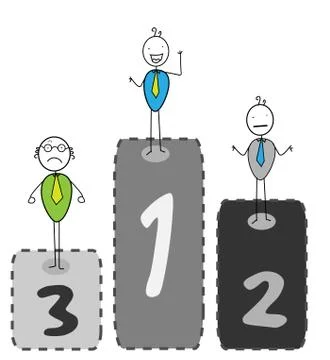 Competition winners 1 2 3 Stock Illustration