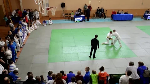 Competitions Judo Stock Footage 130832381