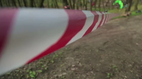 Competitions with a mountain bike Stock Footage 64707229