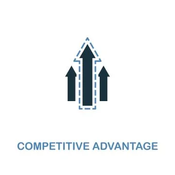 Competitive Advantage icon. Two colors premium design from management icons Illustrazione stock