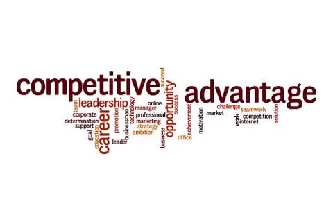 Competitive advantage word cloud concept Stock Illustration
