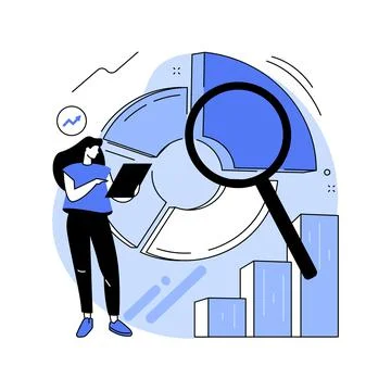 Competitive analysis abstract concept vector illustration. Illustrazione stock