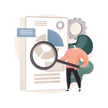 Competitive analysis abstract concept vector illustration. Stock Illustration