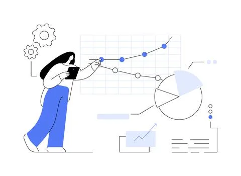 Competitive analysis abstract concept vector illustration. イラスト素材