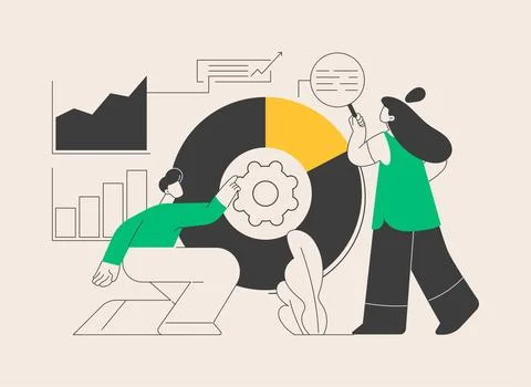 Competitive analysis abstract concept vector illustration. イラスト素材