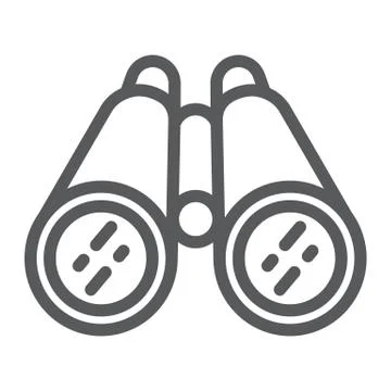 Competitive analysis line icon, development Stock Illustration