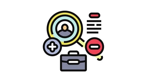 Competitive analysis technical sales engineer color icon animation Stock Footage 326110838